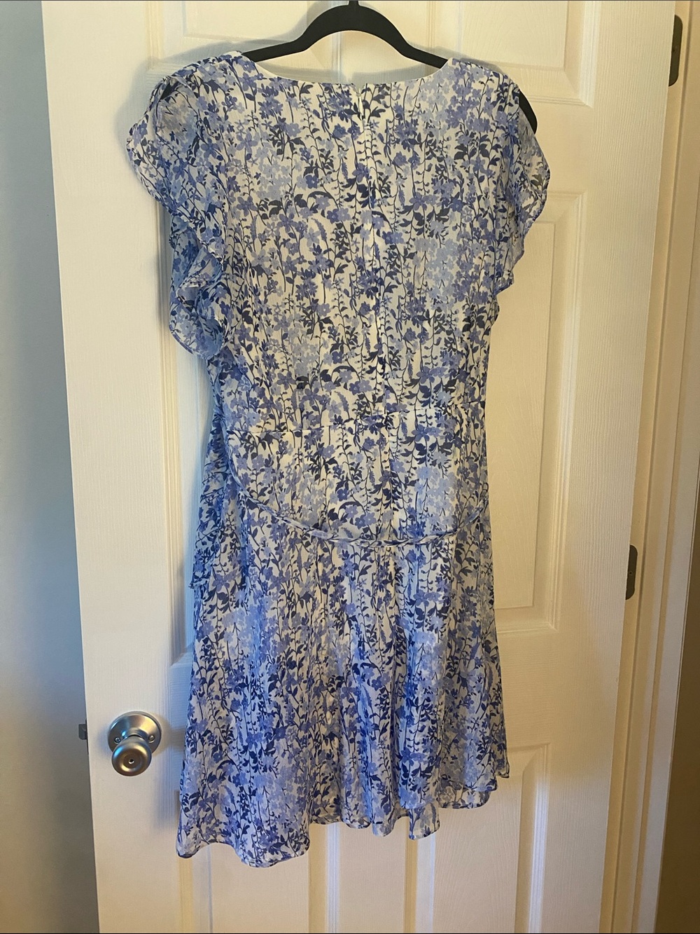 Tommy Hilfiger Blue Floral Wrap Mini Dress - Picture 3 of 4